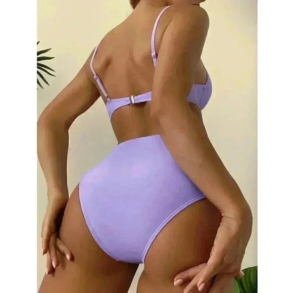 Vacay Ready Push Up Bikini Swimsuit purple - Picture 2 of 6